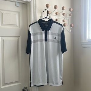 Adidas - Performance Athletic Golf Polo Shirt - Black/White - XL